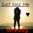 Pixelated image with a dark silhouette figure, red text at bottom reading 'already', and a small black heart symbol on the right side.