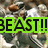 Animated icon shows a rocky stream scene with green text reading 'BEAST!!' over the top left, transitioning to a gray rectangle covering the right side.