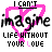 identical pixel art icons featuring a pink heart outline with text "I CAN'T imagine LIFE WITHOUT YOUR LOVE" in black and varying shades of purple