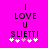 Pixelated text on bright pink background with white and pink hearts below, showing animation change in heart colors.