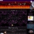 A pixelated static image with a gradient sky transitioning from dark purple to orange, featuring scattered light particles and a small bright square on the right side.