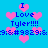 Pixelated blue background with pink hearts and repeated blue text reading 'I Love Tyler!!!!' and '9:5:#9829:8:9:5:#9829:8'