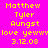 Yellow pixelated text on bright pink background with green gradient overlay in lower-left section.
