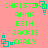 A static image displays a of names in bright green pixelated text on a pink background, with cyan square and dot animation elements