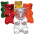 Pixelated image of a figure with red, green, and yellow shapes behind it, surrounded by red text on black background.