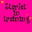 A bright pink background displays repeated 'StarJet training' text with yellow stars, where star positions shift across frames.