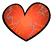 Four heart-shaped icons arranged in a , each with red-orange gradient fill and crack-like patterns on gray background