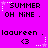 Pixelated text and symbols on a bright purple background with animated star and dot patterns.