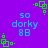Pixelated text and green square icons on a purple background with repeated patterns.