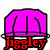 A static image of a purple cartoon hat with red text below it, showing three variations of the text: "Jiggley," "Wiggley," and "Wiggle."