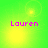 Green background with yellow light effects and pink text reading 'Lauren' in four quadrants.