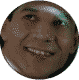 A circular avatar with a smiling face transitions through multiple poses and orientations, showing full rotation from front to side views.