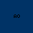 Four identical pixelated 'AO' text icons arranged in a on solid blue and white backgrounds