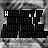 A black-and-white animated icon with pixelated text changing across frames, showing partial phrases like 'YOU', 'BE NICE IF', and 'LOVE HAD A EASY BUTTON?' over a textured background.