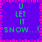 Pixelated icon with purple background, pink border, and green text reading 'U LET IT SNOW...!' in two identical vertical sections.