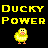 A split-screen animated contact sheet showing two frames of a pixel art buddy icon with text and a chick mascot on black and green backgrounds.