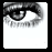 monochrome eye icons with varying text labels beneath each, displayed in a layout with one missing