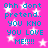 A static image with bright pink background and white stars, displaying repeated cyan text "Ohh dont pretend.. YOU KNO you LOVE ME!!!!!" in pixelated font.