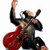 Animated icon shows a figure playing guitar with red and black attire, transitioning to pink starry background.