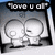 Two pixelated figures in a grayscale palette with the text 'love u 4' above them, rendered in low-resolution digital art style.