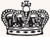 A grayscale crown icon with a central cross and rounded arches, next to stacked text reading Juicy Couture Princess in pixelated font.