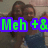 A four- shows a person in blue clothing with text overlays changing : 'Meh +&', 'My Bestie', '=]', and no text