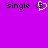 Purple background with black text 'single' on both sides of a white heart symbol that changes from open to closed.