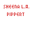Pixelated memorial icon with red text, yellow checkered patterns, and a pink heart on white/black backgrounds.