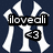 A pixelated icon with a dark blue background featuring white 'NY' lettering, black text reading 'ilovedli', and a small heart symbol.