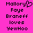 Pixelated text on bright pink background with one version featuring a heart symbol replacing the 'y' in Mallory.