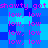 Pixelated text in pink and blue hues displays 'shawty got low, low' repeated across a of colored squares