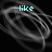Two side-by-side animated frames show swirling gray smoke-like shapes on black background with cyan text reading 'like' and 'whoaoo.' respectively.