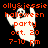 Pixelated Halloween party invitation icon with orange text and ghost figures in white, gray, and dark gray on black background.