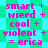 Pixelated text in pink and cyan on a green and cyan checkered background with star patterns, repeated in two identical sections.