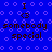 Blue background with purple circular patterns, displaying "I <3 somebody special" text in dark brown pixelated font across four repeated sections.