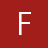 A static image shows a white capital letter F centered on a solid red background with subtle shading on the left side of the letter.