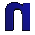 A sequence of pixelated blue and gray 'n' shapes in a , transitioning through various 3D and flat orientations with color shifts from solid blue to gradient gray