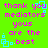 Green background with pink text reading 'thank you mediators yous are the .best' and light blue square-shaped pixel art elements scattered around.