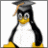 A pixelated penguin mascot wearing a graduation cap with a tassel, standing next to green text on a dark background.
