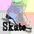 Pixelated figure skating icon with stylized skater, multicolored background, and bold text at bottom.