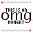 Static pixel art icon with 'THIS IS AN omg HONENT' text and rainbow-colored horizontal lines above and below the text.