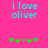 Pixelated cyan text 'i love oliver' on bright pink background with green and brown pixel flowers below.