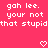 Pixelated text on a solid pink background with two white heart symbols at the bottom.