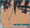 Anime-style character face with black hair and brown skin, showing sequential eye movement across three of