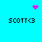 Pixelated cyan background with four identical text labels and three distinct pink pixel clusters in different positions across frames.